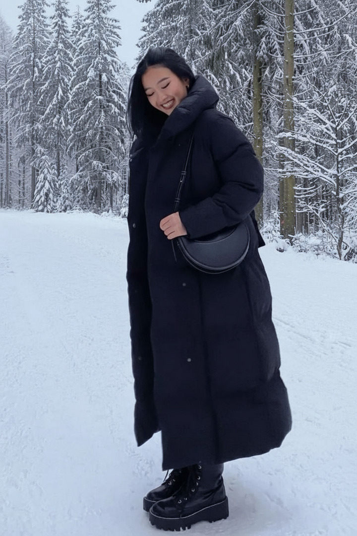 Cozy Oversized Shearling Coat for Women