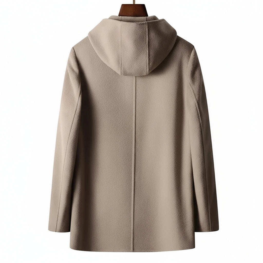 Men's 100% Woolen Hooded Coat