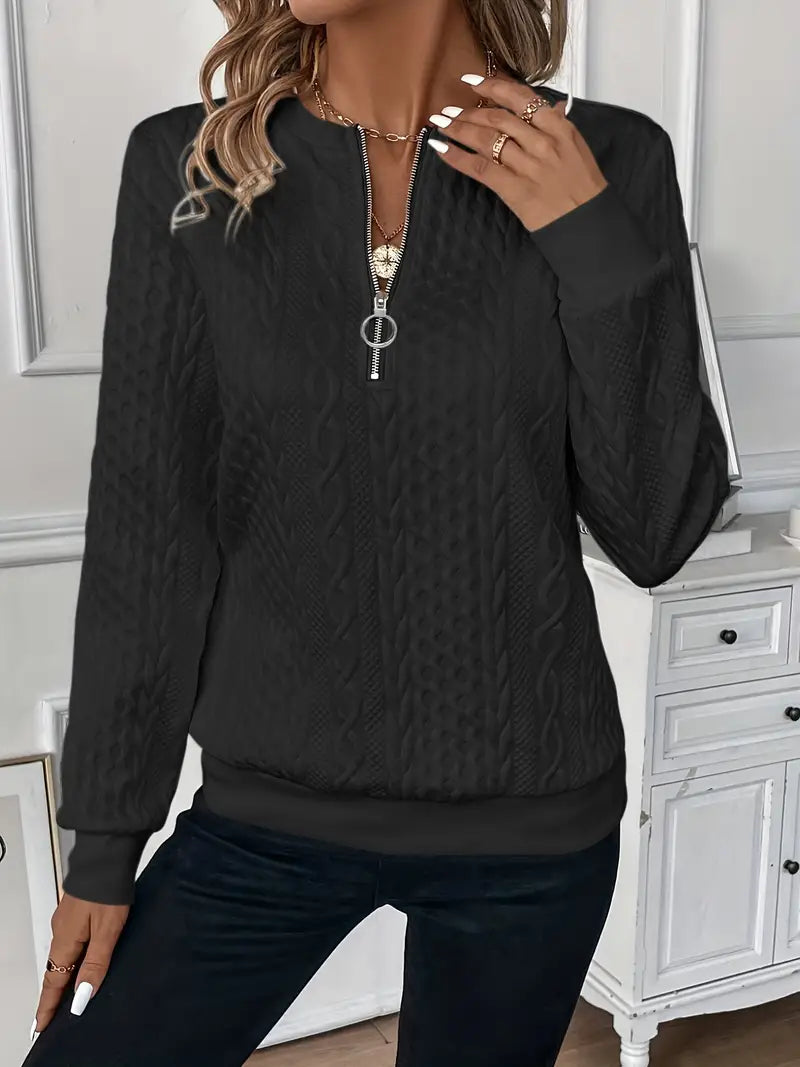 Women's Sweater with Zipper