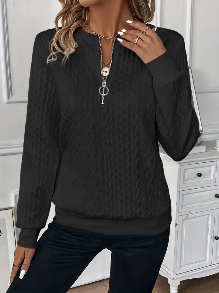 Women's Sweater with Zipper