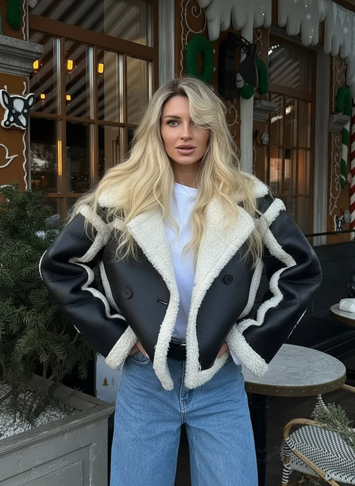 Women's Oversized Shearling Winter Jacket