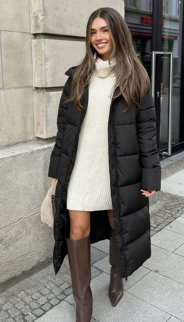 Cozy Oversized Shearling Coat for Women