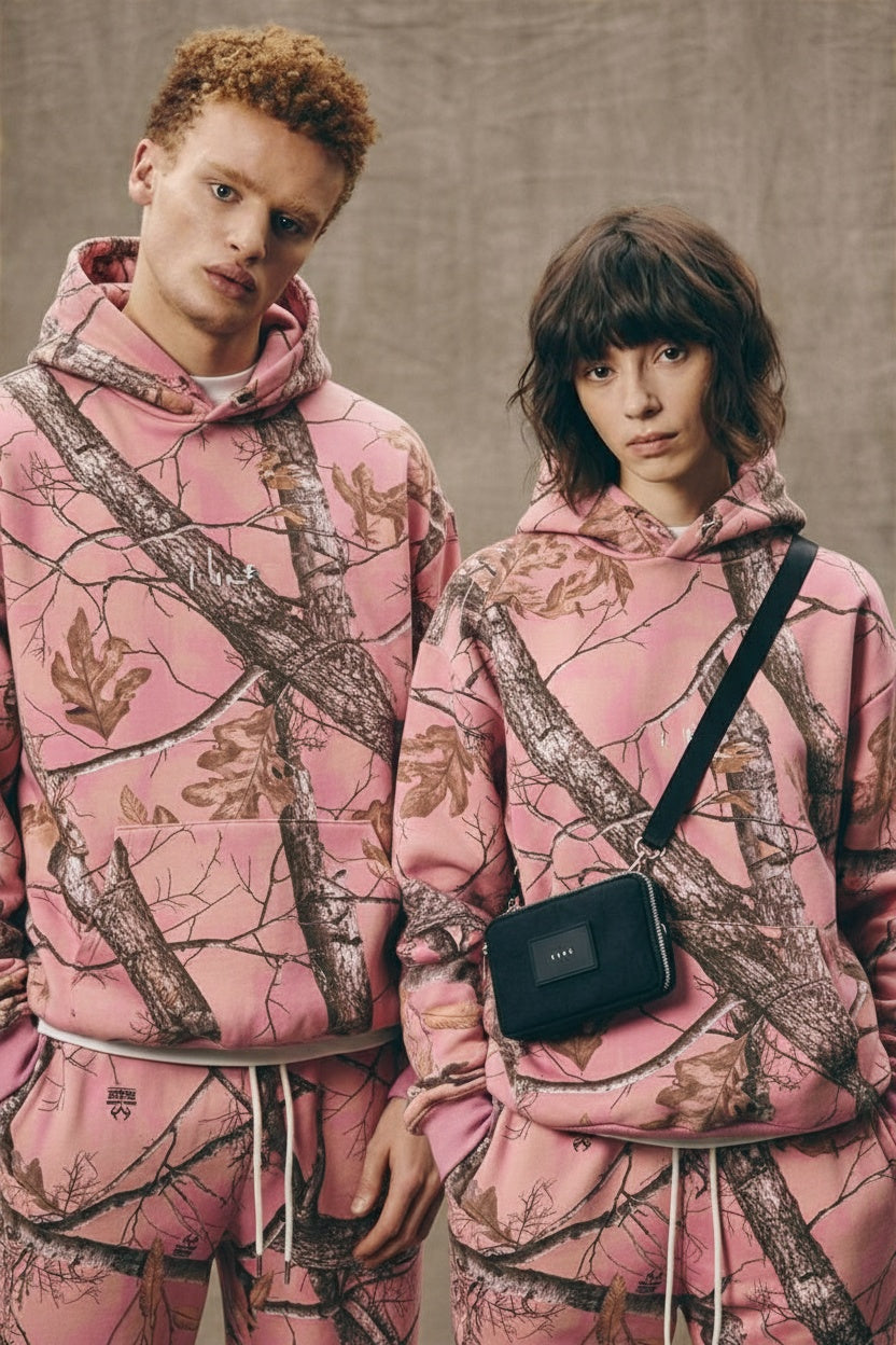 Unisex Pink Camo Hoodie