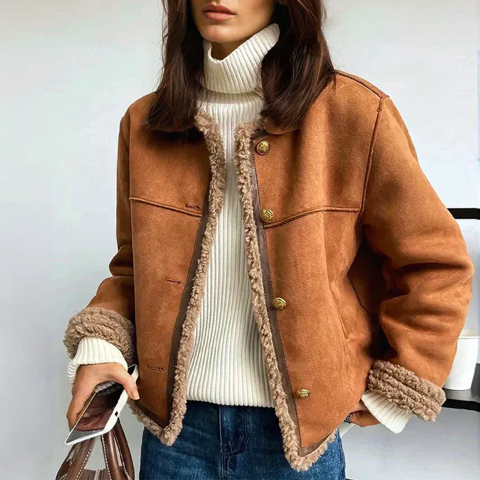 Women’s Winter Coat with Button Closure and Cozy Lining