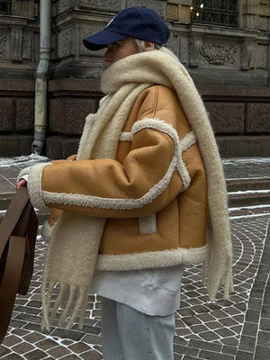 Women's Oversized Shearling Winter Jacket